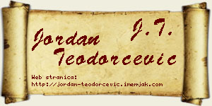 Jordan Teodorčević vizit kartica